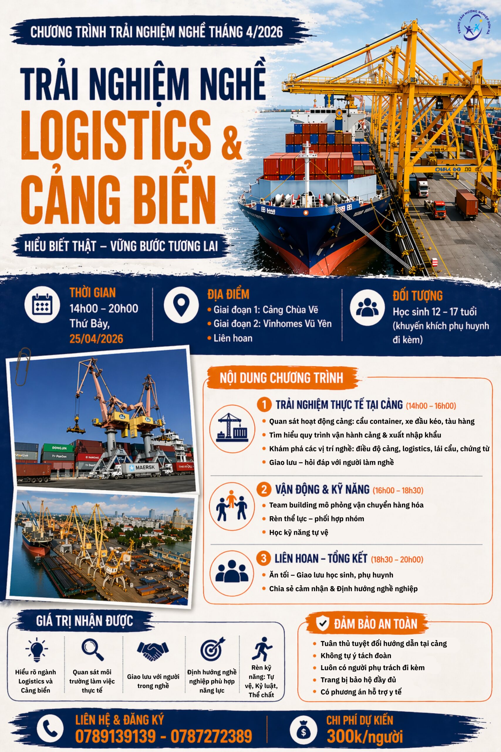 TRẢI NGHIỆM NGHỀ THÁNG 4/2026: LOGISTICS & CẢNG BIỂN